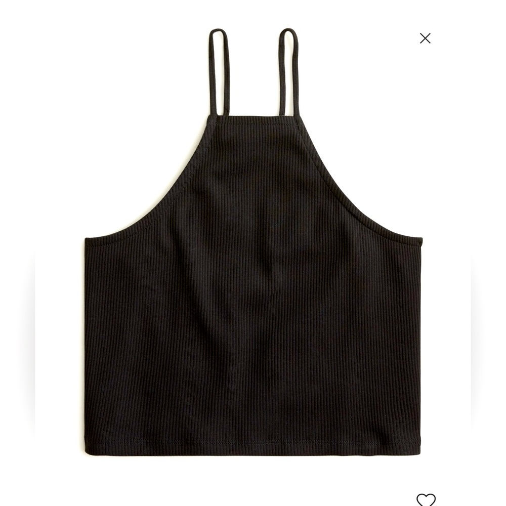 J. Crew Women’s Vintage Ribbed Halter Tank in Black, size Small S